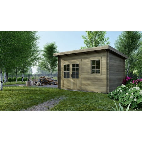 Gartenhaus, Gerätehaus 12m2 - 4x3m - 40mm - Imprägniert