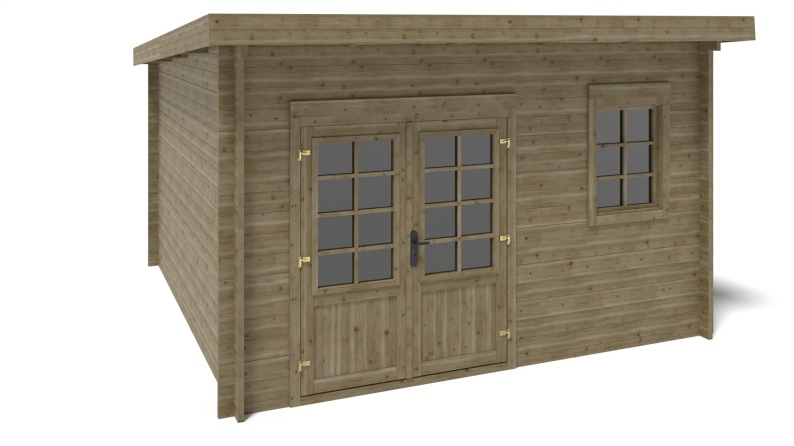 Gartenhaus, Gerätehaus 12m2 - 4x3m - 40mm - Imprägniert