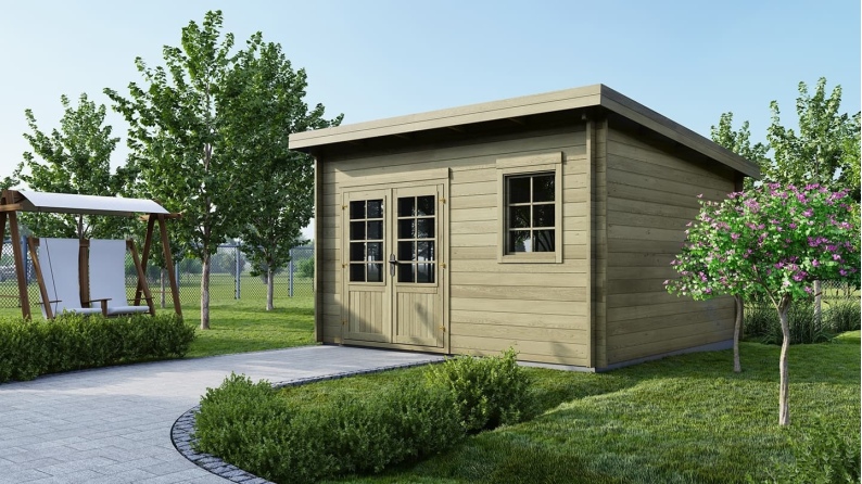 Gartenhaus, Gerätehaus 16m2 - 4x4m - 40mm - Imprägniert