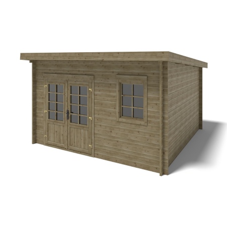 Gartenhaus, Gerätehaus 16m2 - 4x4m - 40mm - Imprägniert
