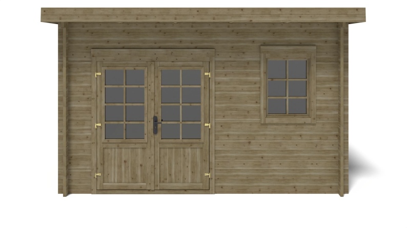 Gartenhaus, Gerätehaus 16m2 - 4x4m - 40mm - Imprägniert