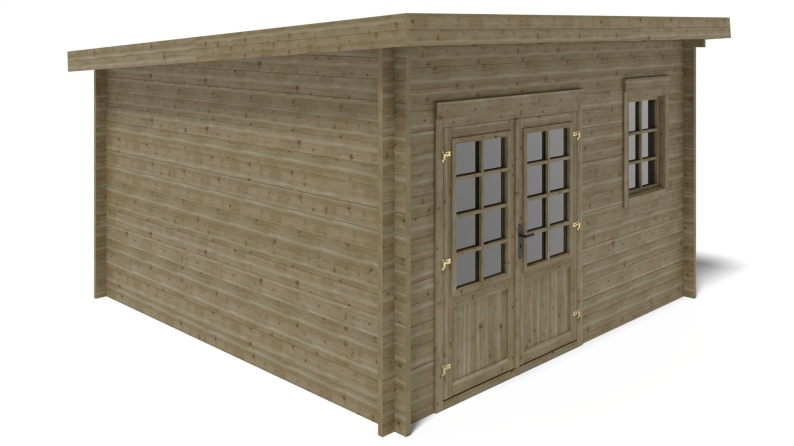 Gartenhaus, Gerätehaus 16m2 - 4x4m - 40mm - Imprägniert