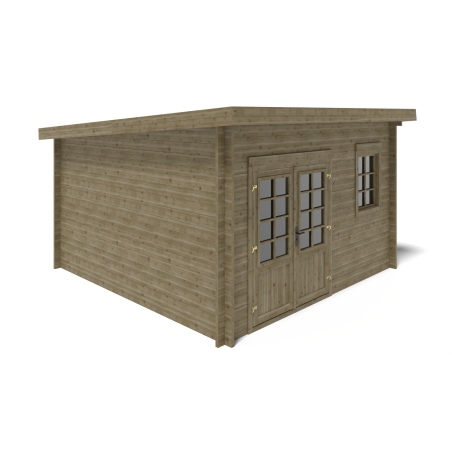 Gartenhaus, Gerätehaus 16m2 - 4x4m - 40mm - Imprägniert