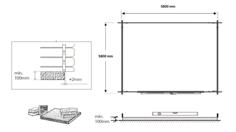 Gartenhaus, Gerätehaus 36m2 - 6x6m - 40mm