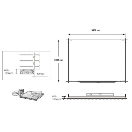 Gartenhaus, Gerätehaus 36m2 - 6x6m - 40mm