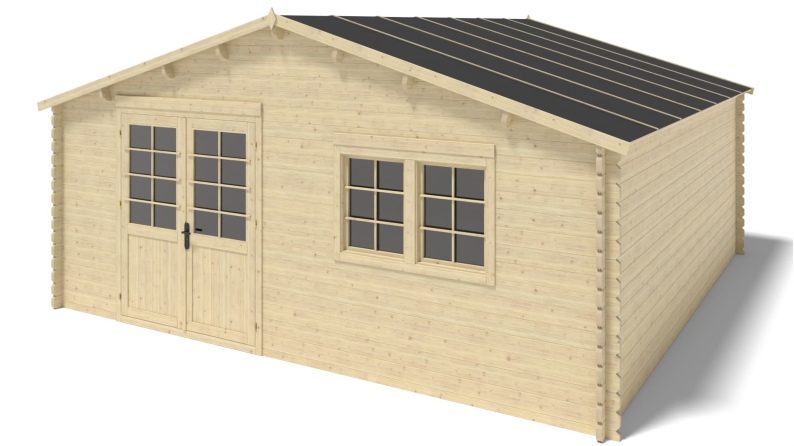 Gartenhaus, Gerätehaus 36m2 - 6x6m - 40mm