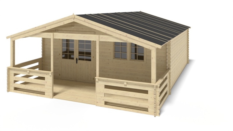 Gartenhaus, Gerätehaus – 6x6 m mit Anbau 6x5.72 m - 48 m²