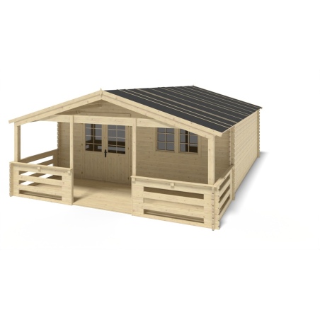 Gartenhaus, Gerätehaus – 6x6 m mit Anbau 6x5.72 m - 48 m²