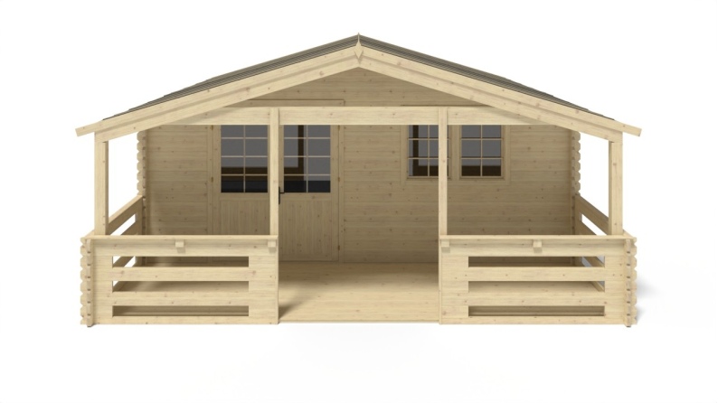 Gartenhaus, Gerätehaus – 6x6 m mit Anbau 6x5.72 m - 48 m²