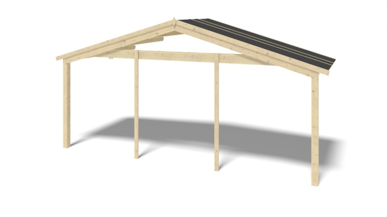 Gartenhaus, Gerätehaus – 6x6 m mit Anbau 6x5.72 m - 48 m²
