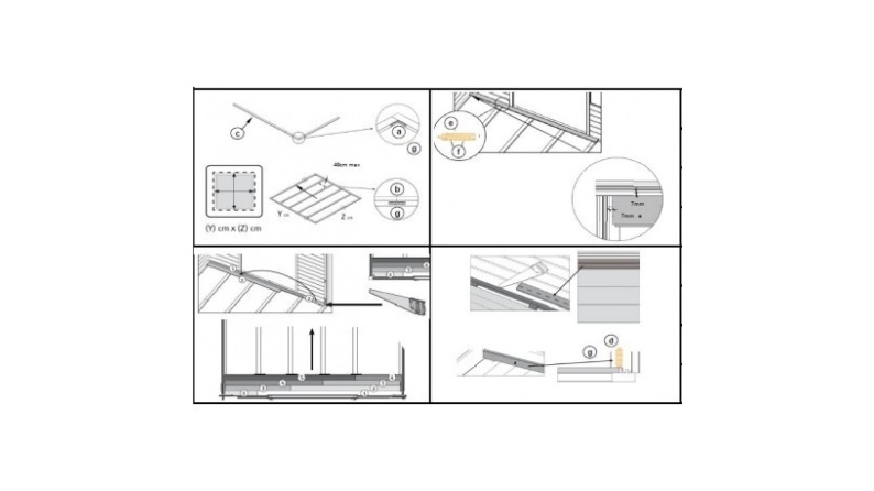 Gartenhaus, Gerätehaus – 6x6 m mit Anbau 6x5.72 m - 48 m²