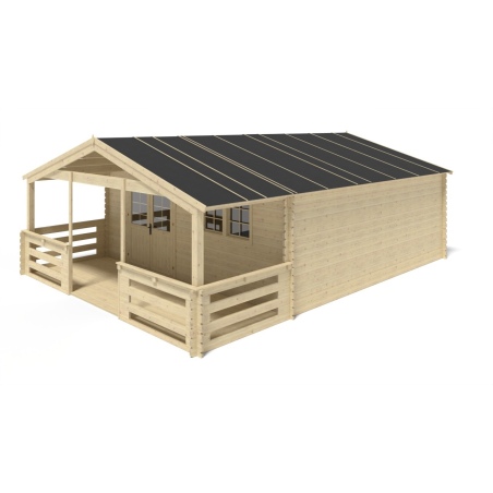 Gartenhaus, Gerätehaus – 6x6 m mit Anbau 6x5.72 m - 48 m²