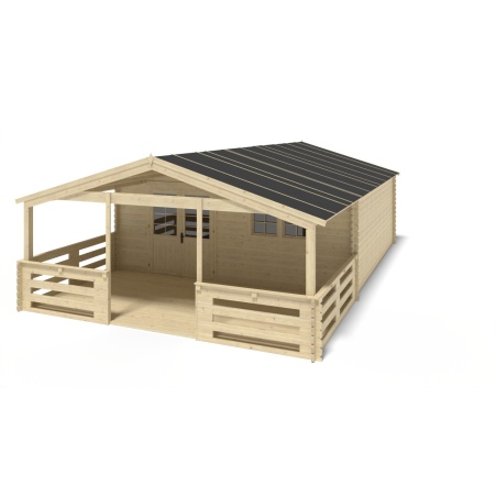 Gartenhaus, Gerätehaus – 6x6 m mit Anbau 6x5.72 m - 54 m²