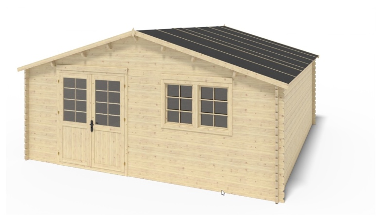 Gartenhaus, Gerätehaus – 6x6 m mit Anbau 6x5.72 m - 54 m²