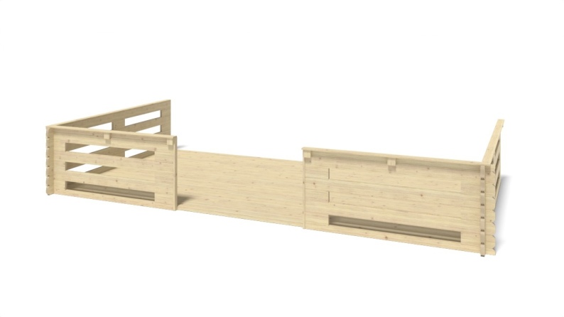 Gartenhaus, Gerätehaus – 6x6 m mit Anbau 6x5.72 m - 54 m²