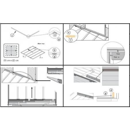 Gartenhaus, Gerätehaus – 6x6 m mit Anbau 6x5.72 m - 54 m²