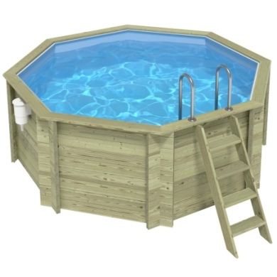 Pool CORAL 3.25 x 3.25 - H.1.18 m, hellblau, freistehend - ohne Betonieren