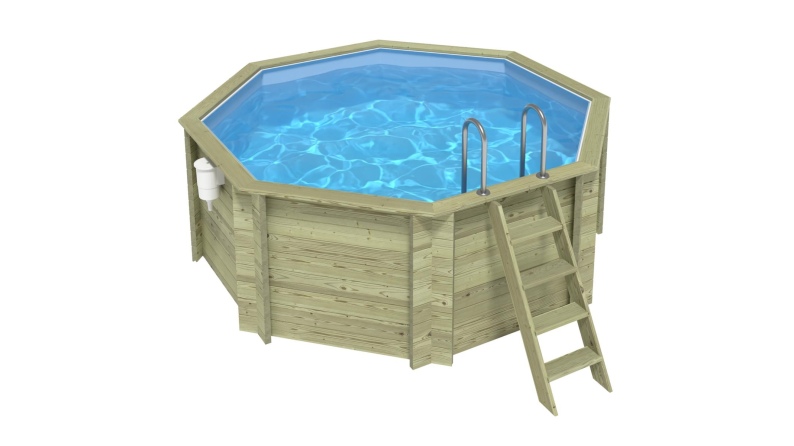 Pool CORAL 3.25 x 3.25 - H.1.18 m, hellblau, freistehend - ohne Betonieren