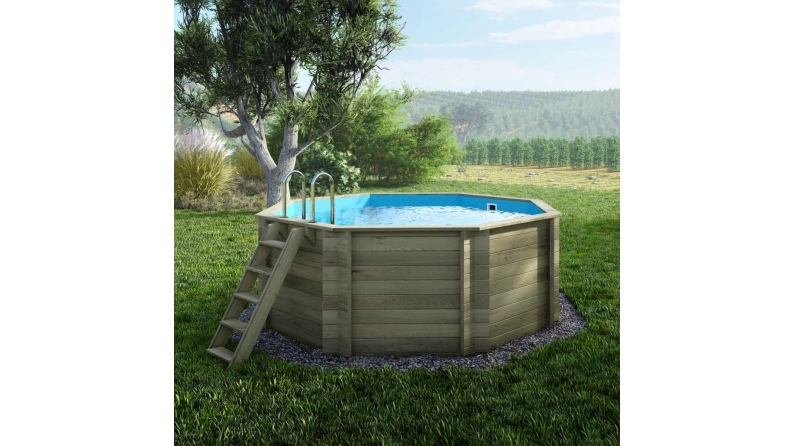 Pool CORAL 3.25 x 3.25 - H.1.18 m, hellblau, freistehend - ohne Betonieren