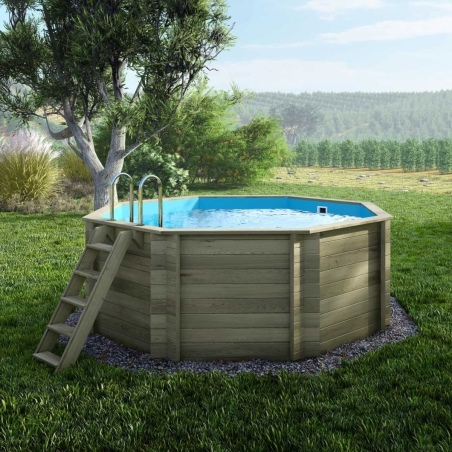 Pool CORAL 3.25 x 3.25 - H.1.18 m, hellblau, freistehend - ohne Betonieren