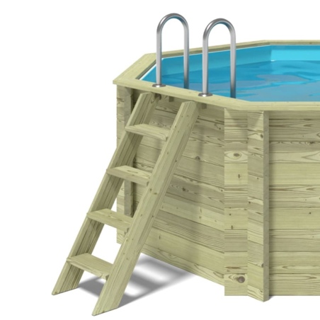 Pool CORAL 3.25 x 3.25 - H.1.18 m, hellblau, freistehend - ohne Betonieren