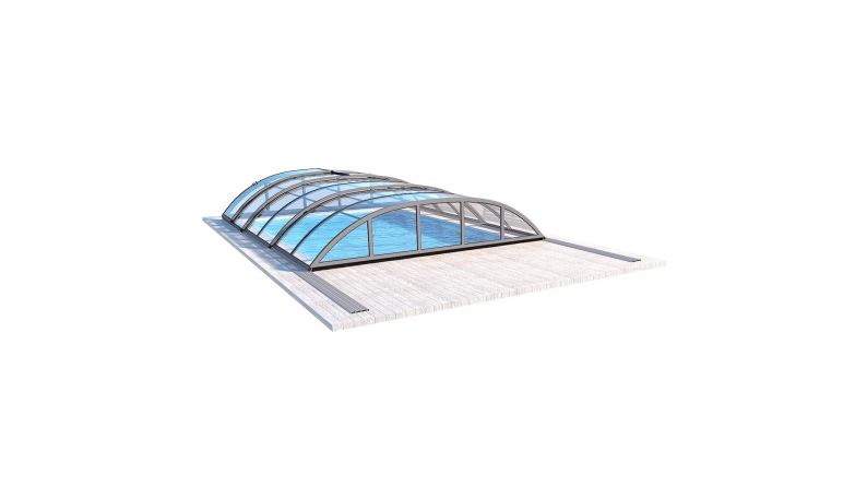 Poolüberdachungen Horizon - 4.64x2.52 m - Massives Polycarbonat 3 mm - für pool BAS7304