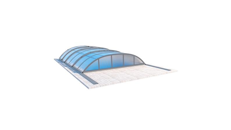 Poolüberdachungen Horizon - 4.64x2.52 m - 8 mm Hohlkammer-Polycarbonat - für pool BAS7304