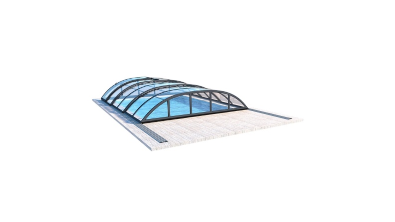 Poolüberdachungen Horizon - 6.1x2.38 m - Massives Polycarbonat 3 mm - für pool BAS7306