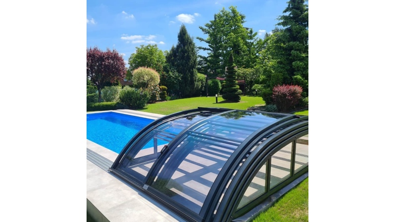 Poolüberdachungen Horizon - 6.1x2.38 m - Massives Polycarbonat 3 mm - für pool BAS7306