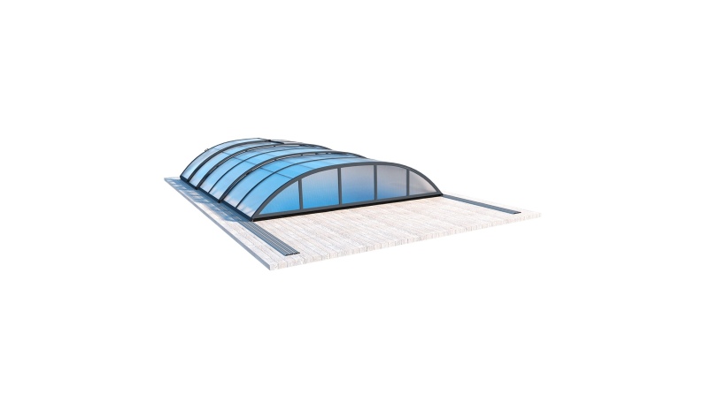 Poolüberdachungen Horizon - 5.95x3.08 m - 8 mm Hohlkammer-Polycarbonat - für pool BAS7305