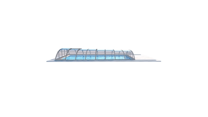 Poolüberdachungen Horizon - 7.43x3.5 m - Massives Polycarbonat 3 mm - für pool BAS7308