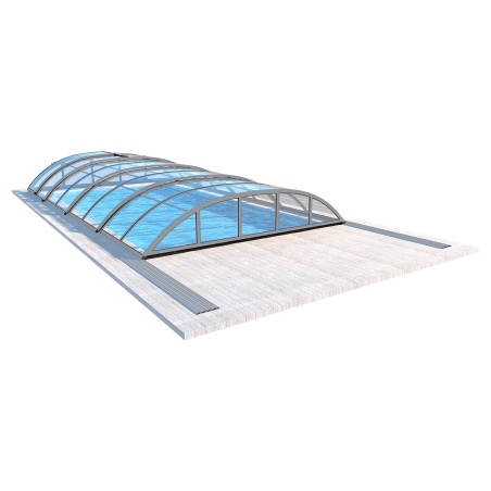 Poolüberdachungen Horizon - 7.43x3.5 m - Massives Polycarbonat 3 mm - für pool BAS7308