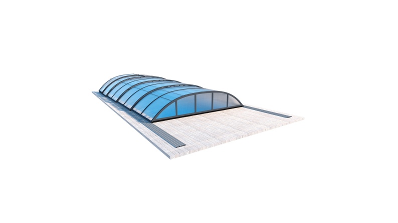 Poolüberdachungen Horizon - 7.43x3.5 m - 8 mm Hohlkammer-Polycarbonat - für pool BAS7308
