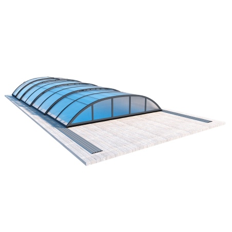 Poolüberdachungen Horizon - 7.43x3.5 m - 8 mm Hohlkammer-Polycarbonat - für pool BAS7308