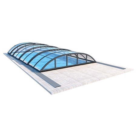 Poolüberdachungen Horizon - 8.58x3.92 m - Massives Polycarbonat 3 mm - für pool BAS7309