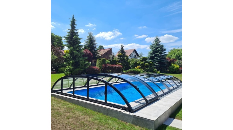 Poolüberdachungen Horizon - 8.58x3.92 m - Massives Polycarbonat 3 mm - für pool BAS7309