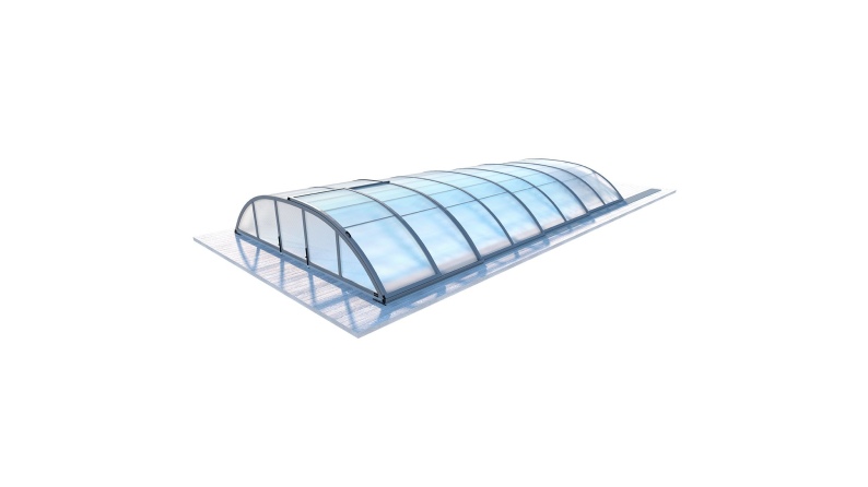 Poolüberdachungen Horizon - 8.58x3.92 m - 8 mm Hohlkammer-Polycarbonat - für pool BAS7309