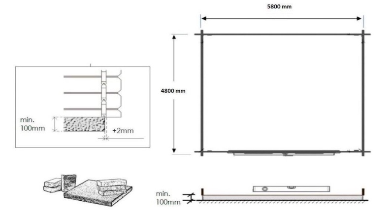 Gartenhaus, Gerätehaus 30m2 - 6x5m - 40mm