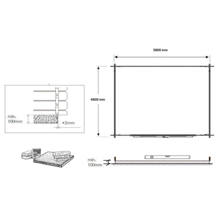 Gartenhaus, Gerätehaus 30m2 - 6x5m - 40mm