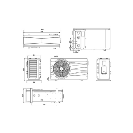 Inverter-Wärmepumpe NEO 8.9 kW für Pools 20-40 m3