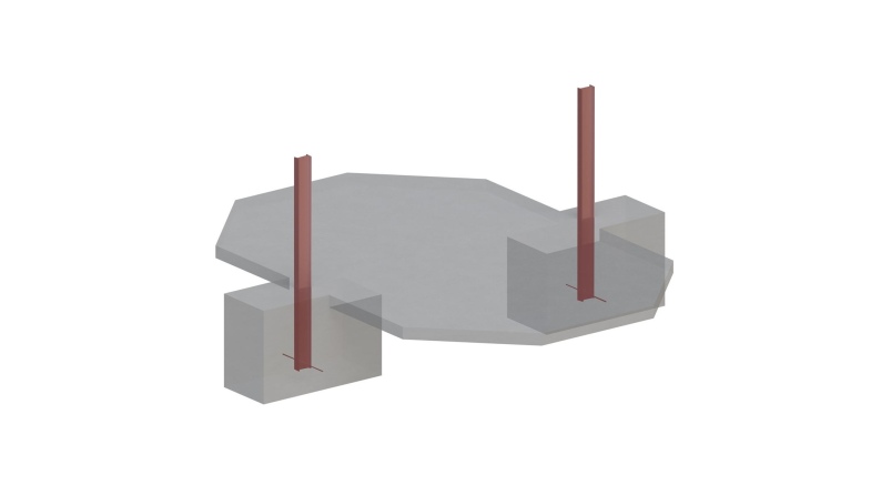 Pool NEMO 4.3 x 3 - H.1.18 m, sandfarben, mit Stahlprofilen zum Einbetonieren