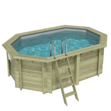 Pool NEMO 4.3 x 3 - H.1.31 m, grau, mit Stahlprofilen zum Einbetonieren