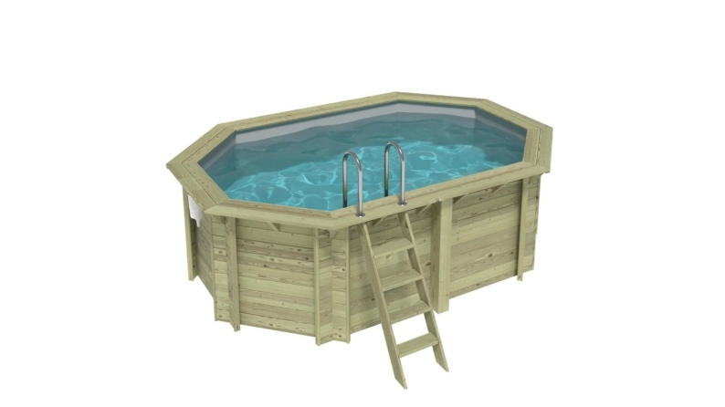 Pool NEMO 4.3 x 3 - H.1.31 m, grau, mit Stahlprofilen zum Einbetonieren