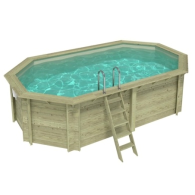 Pool NEMO 5.79 x 3.49 - H.1.45 m, sandfarben, mit Stahlprofilen zum Einbetonieren