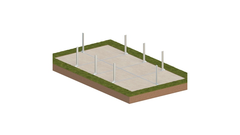 Pool AQUA 7 x 3.75 - H.1.45 m, grau, 