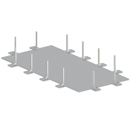 Pool AQUA 10.2 x 5.2 - H.1.45 m, sandfarben, mit am Beton verschraubten Stahlprofilen