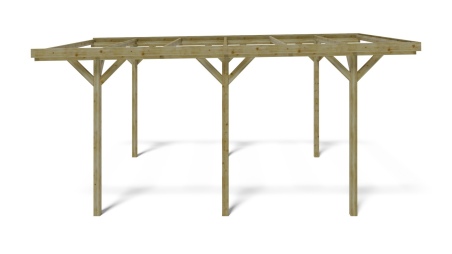 Carport Garagendach 3.04x5.12 m - 15.57 m2