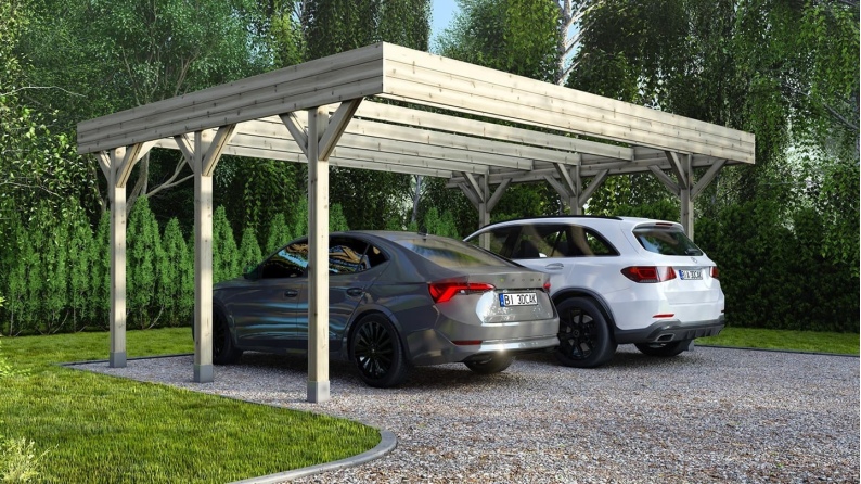 Carport Garagendach 6.06x5.03 m - 30.48 m2