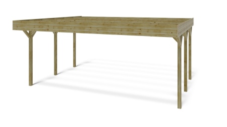 Carport Garagendach 6.06x5.03 m - 30.48 m2