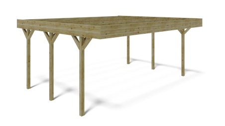 Carport Garagendach 6.06x5.03 m - 30.48 m2